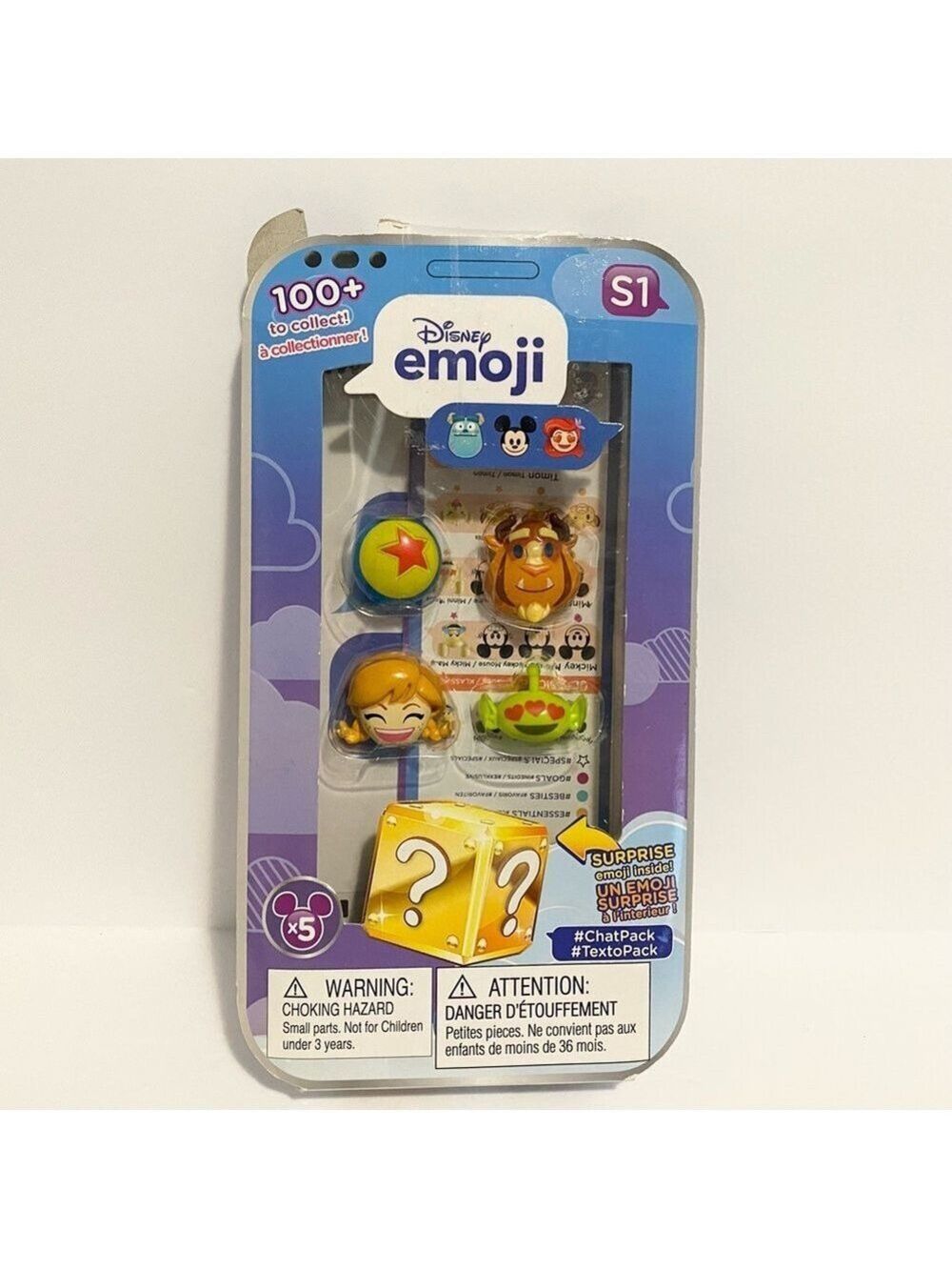 New Disney Emoji Blind Box Set Pixar Toy Story Frozen Beast Gift 2017 Toy Lot